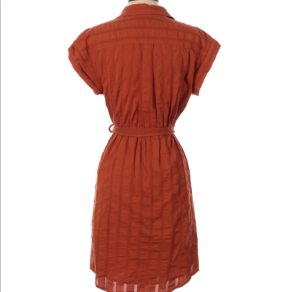 Jcrew burnt orange button down dress - Picture 5 of 5